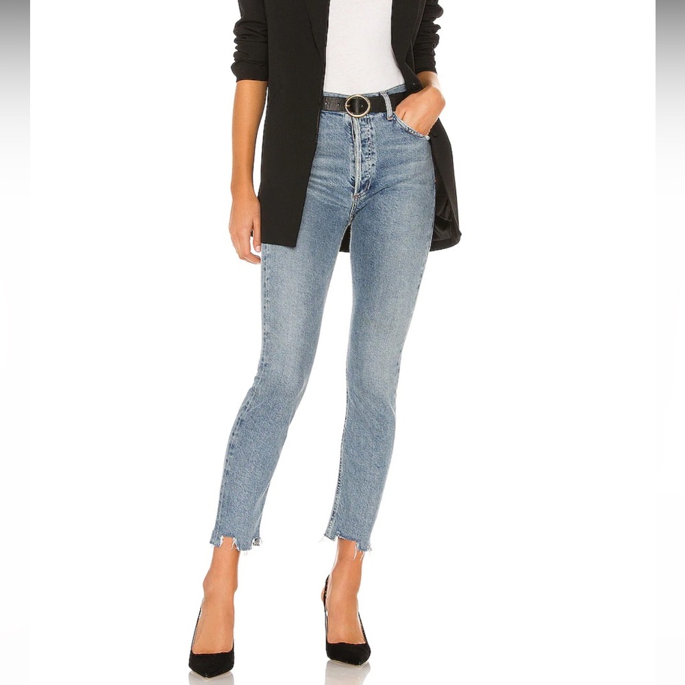 AGOLDE Nico High Rise Slim in Rooted EUC